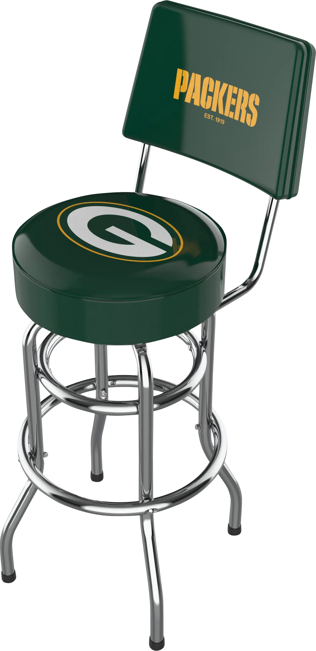 Green Bay Packers Swivel Barstool with Back