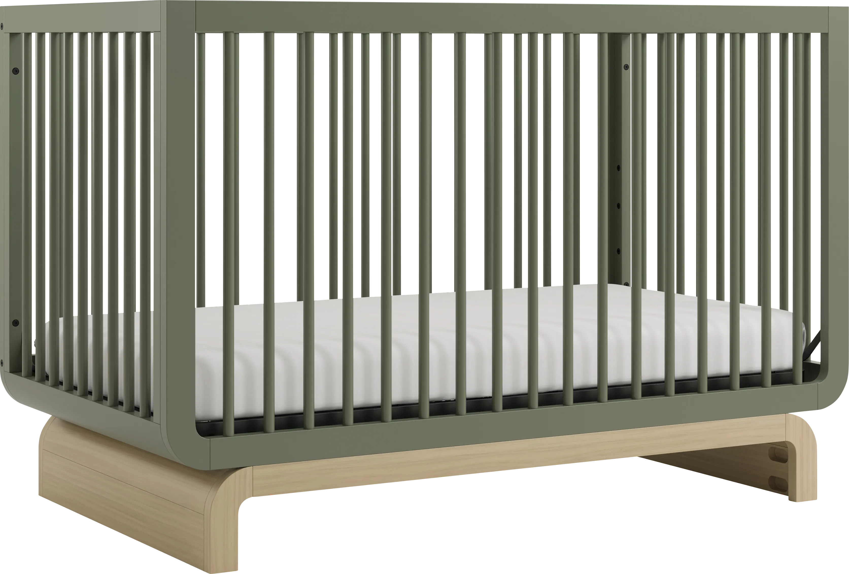 Kids Solde Olive/Driftwood Convertible Crib - Thumbnail - Image 1