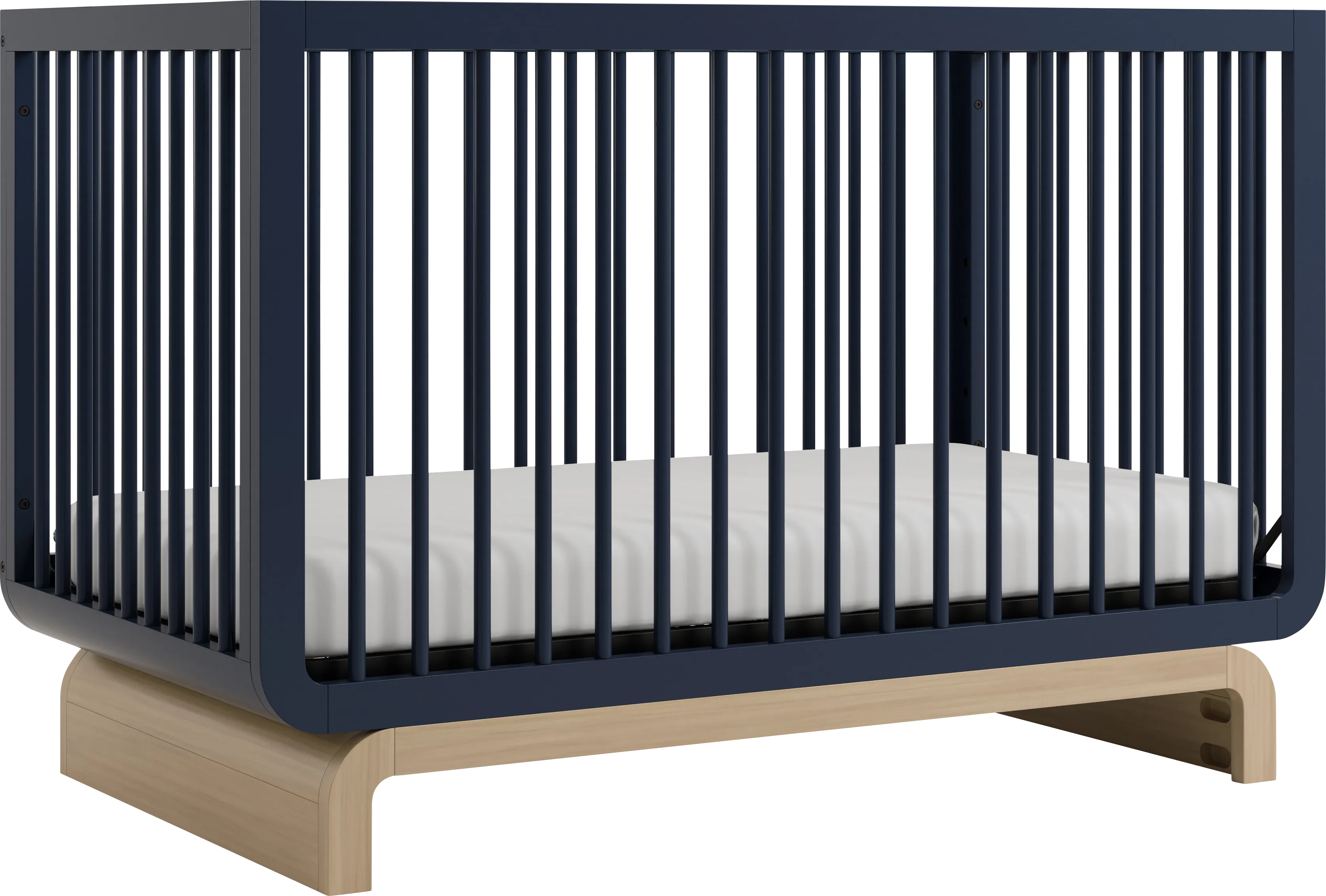 Kids Solde Blue/Driftwood Convertible Crib - Thumbnail - Image 1