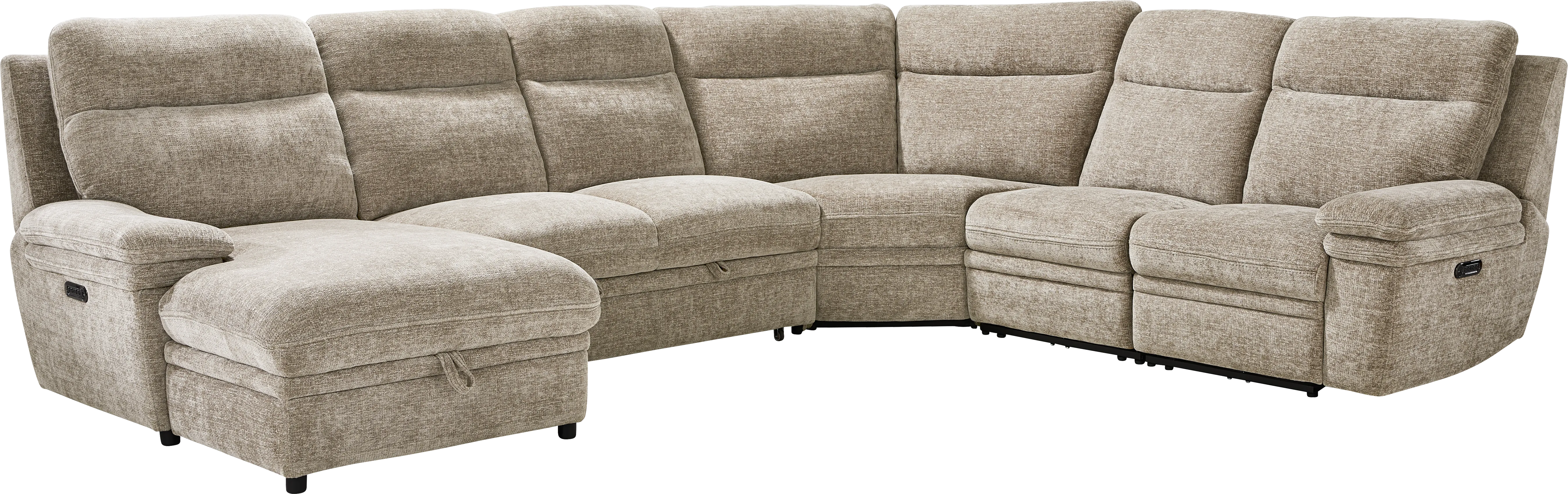 Anaheim Latte 5 Pc Dual Power Reclining Sectional - Thumbnail - Image 1