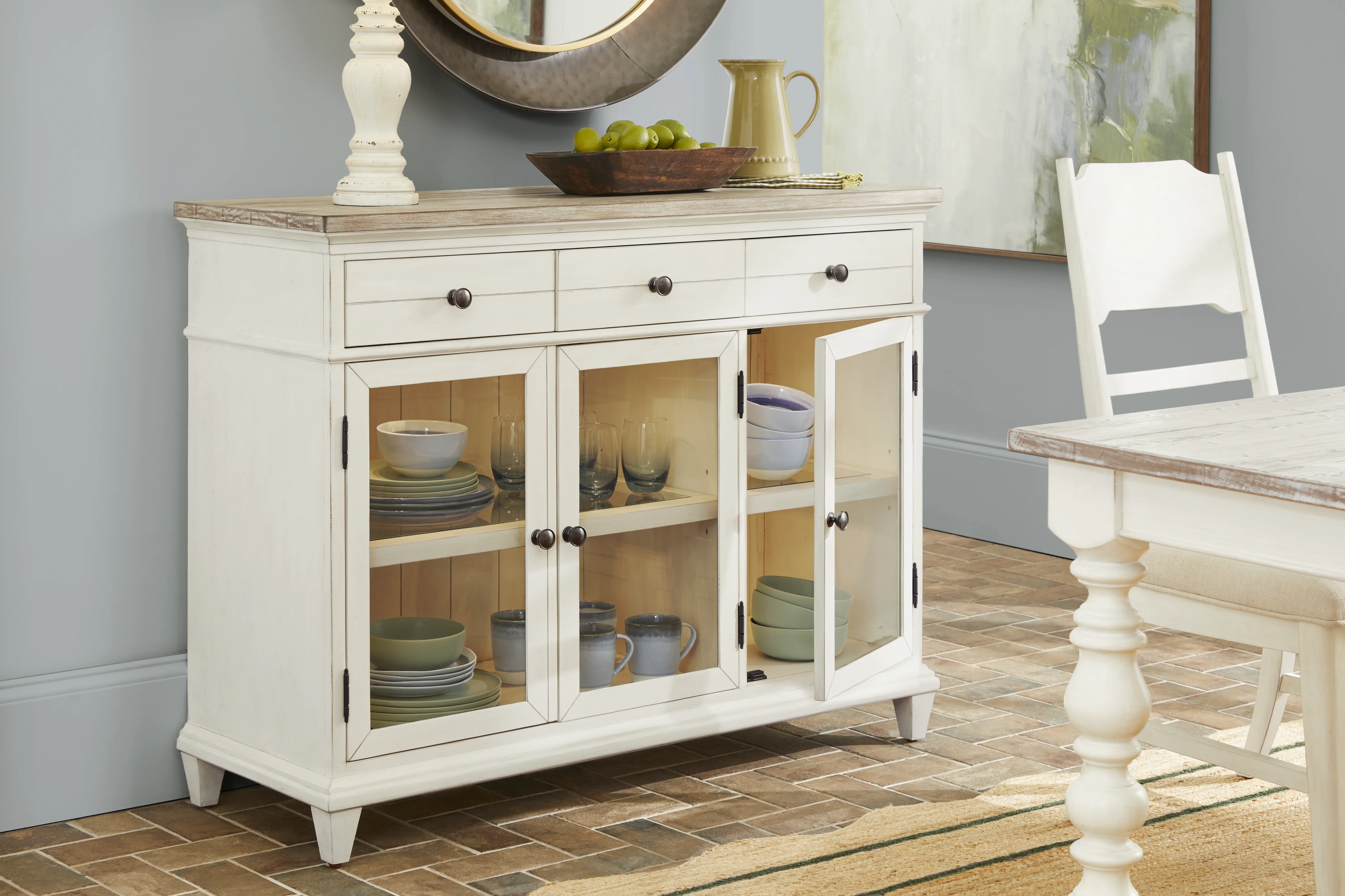 Lainey Cottage White Server - Thumbnail - Image 3