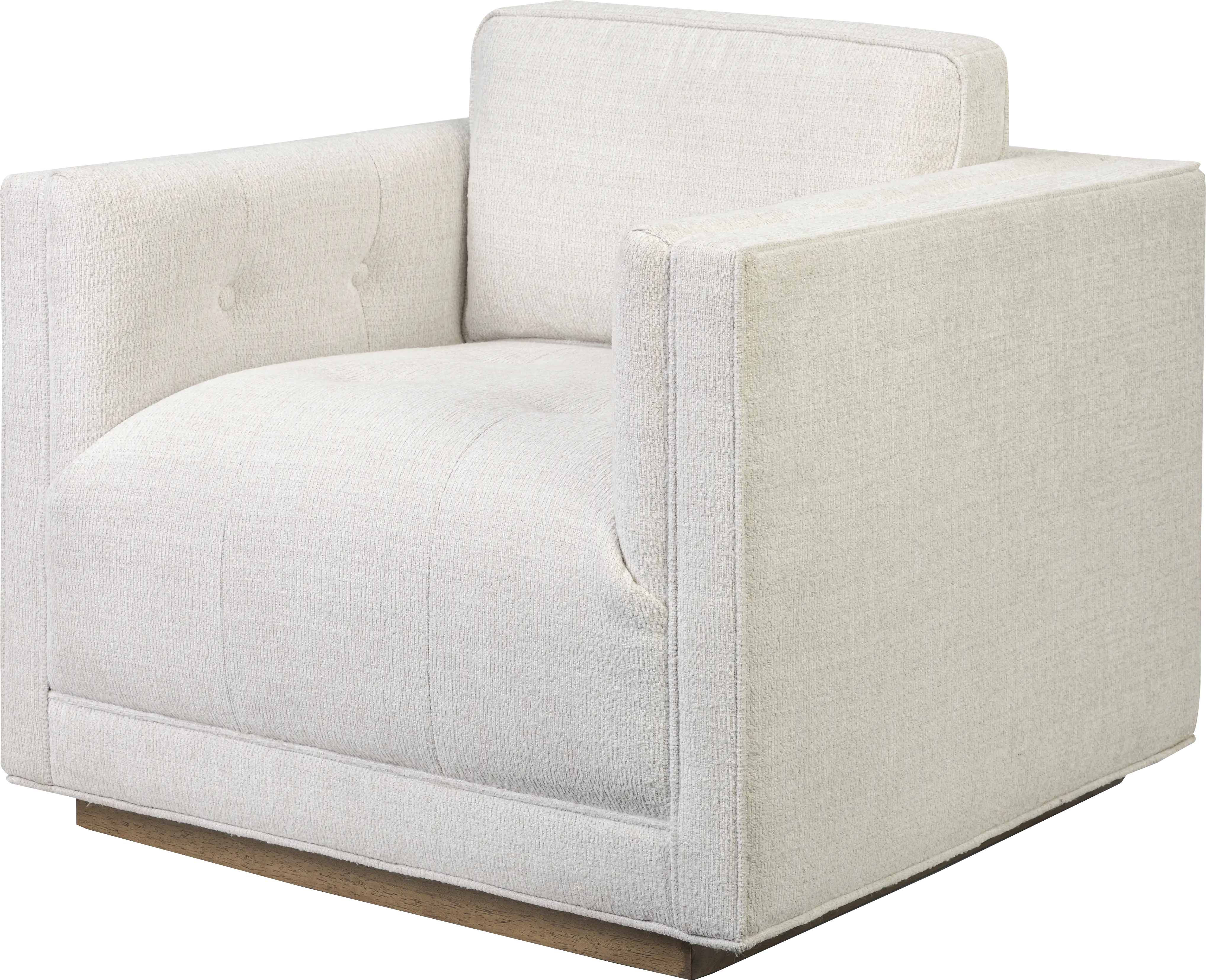 Camelot White Swivel Chair - Thumbnail - Image 1