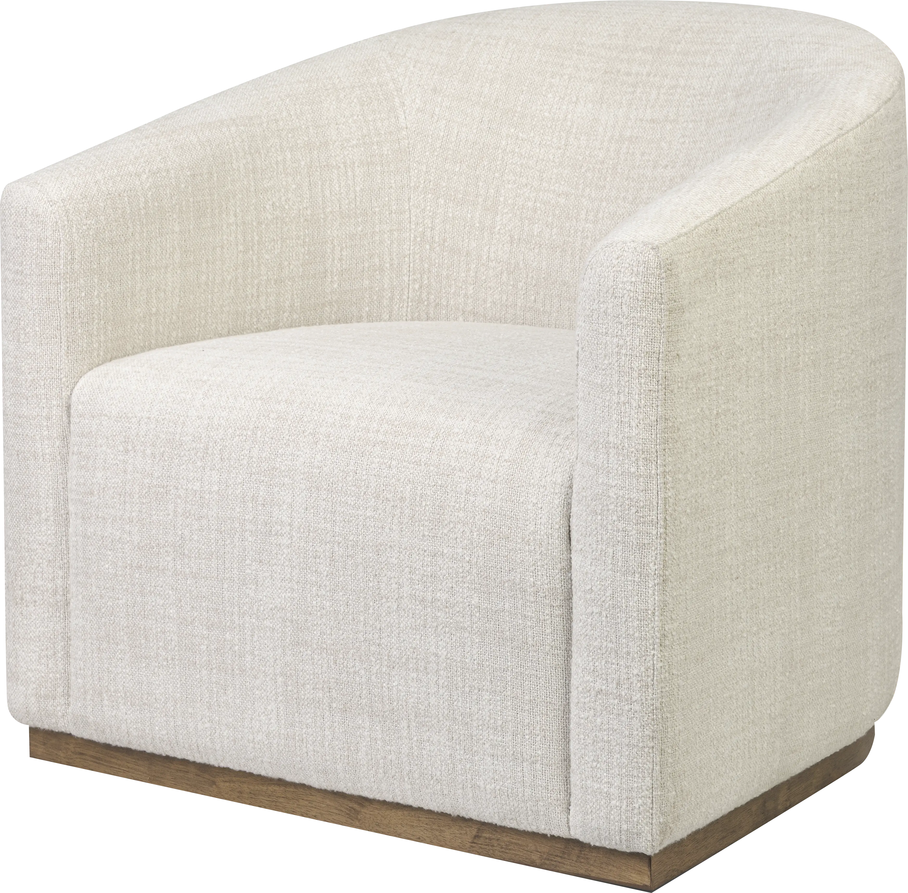 Claudette Beige Swivel Chair - Thumbnail - Image 1