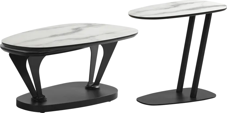 Aeon White 2 Pc Table Set