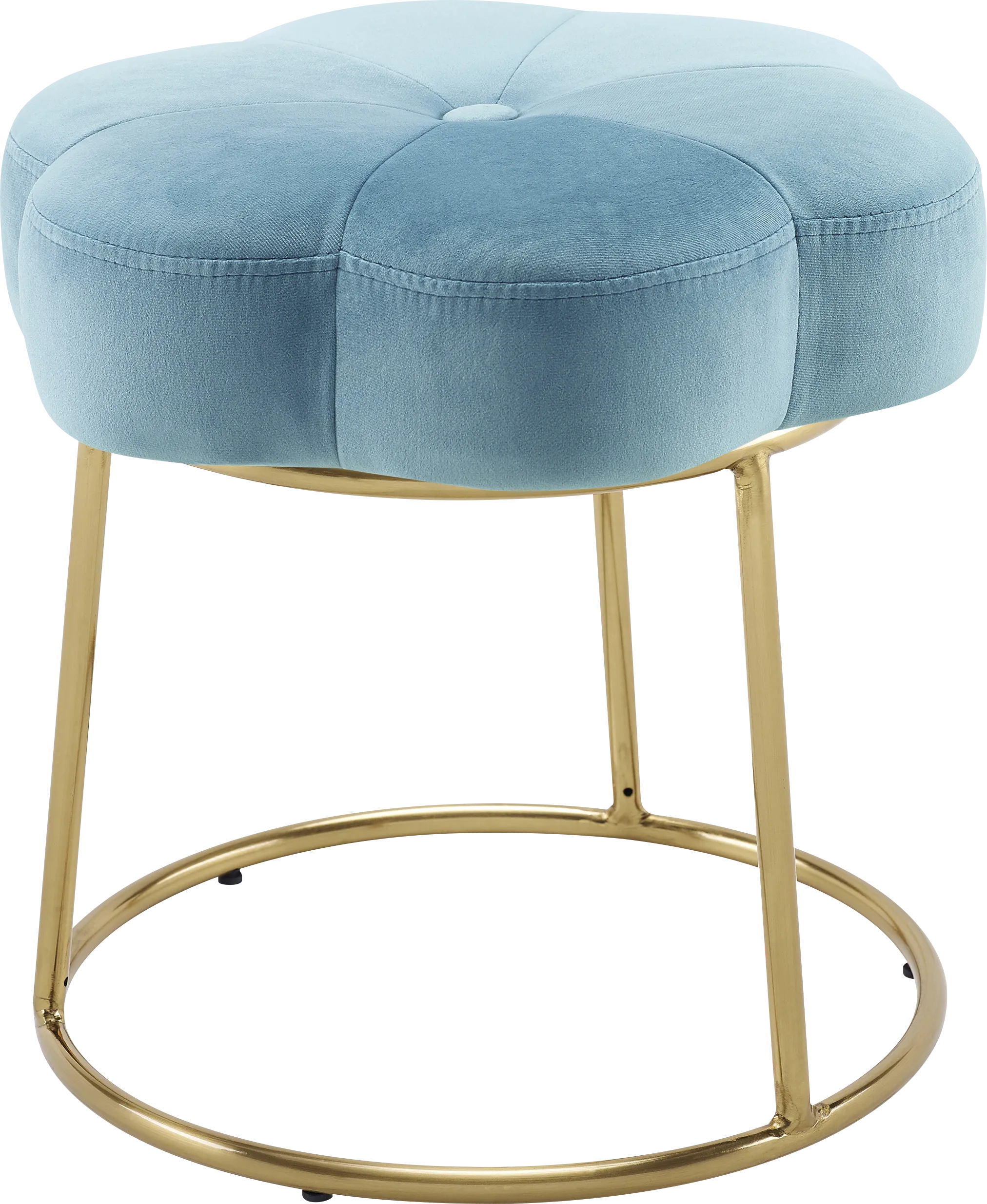 Silver Lane Blue Vanity Stool - Thumbnail - Image 1