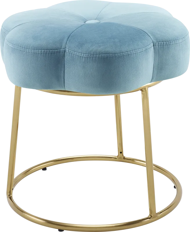 Silver Lane Blue Vanity Stool