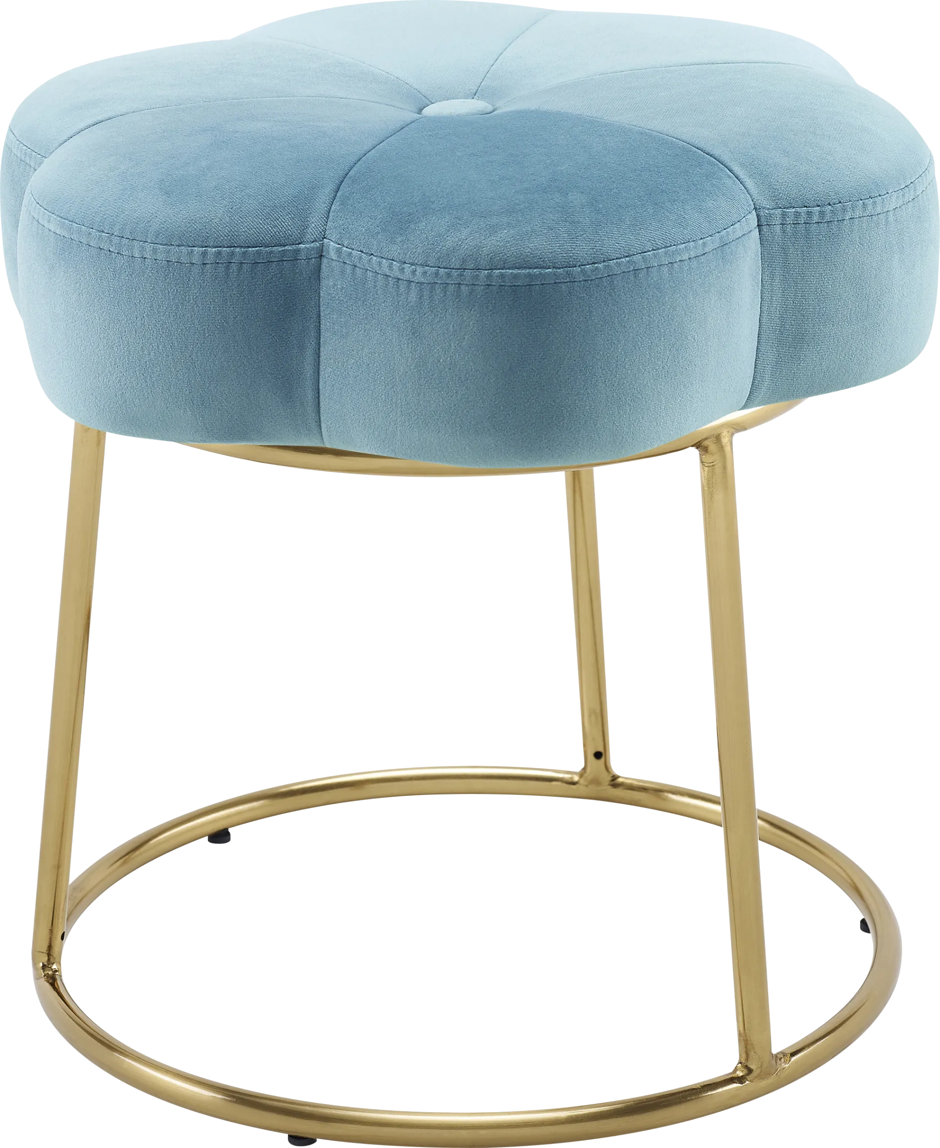 Silver Lane Blue Vanity Stool - Image 1