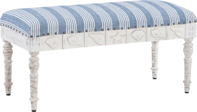 Vontue II White/Blue Bench