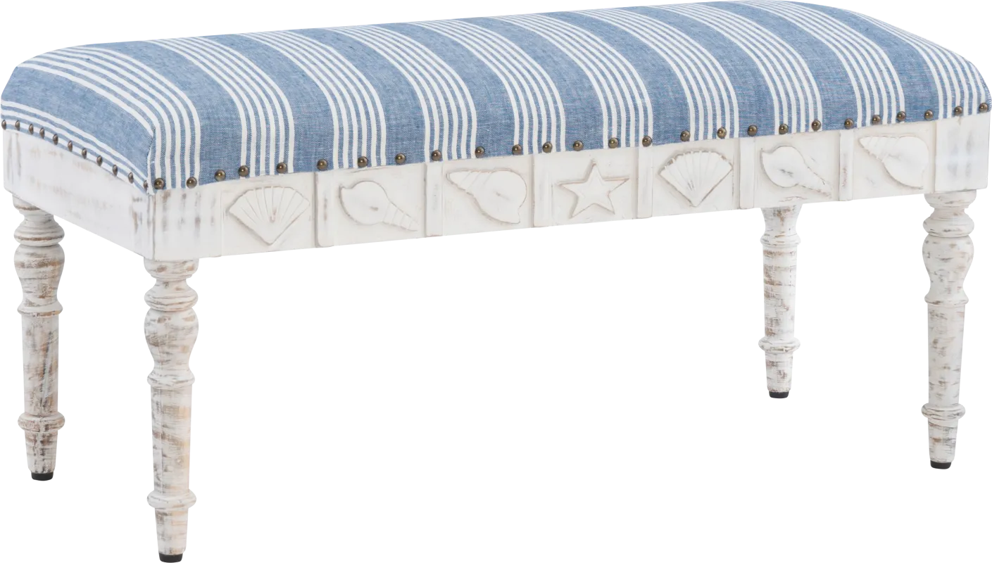 Vontue II White/Blue Bench