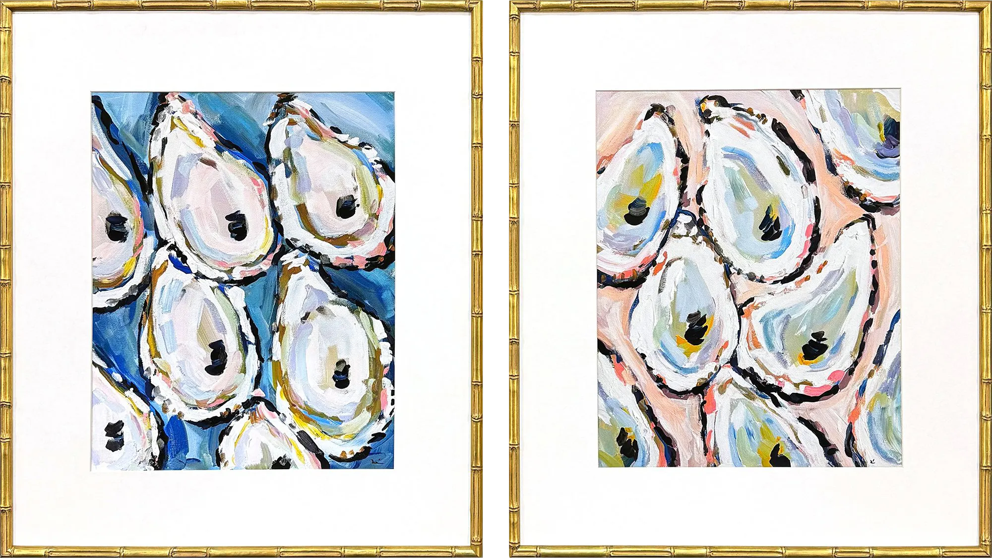 Oyster Way Blue Artwork, Set of 2 - Thumbnail - Image 1