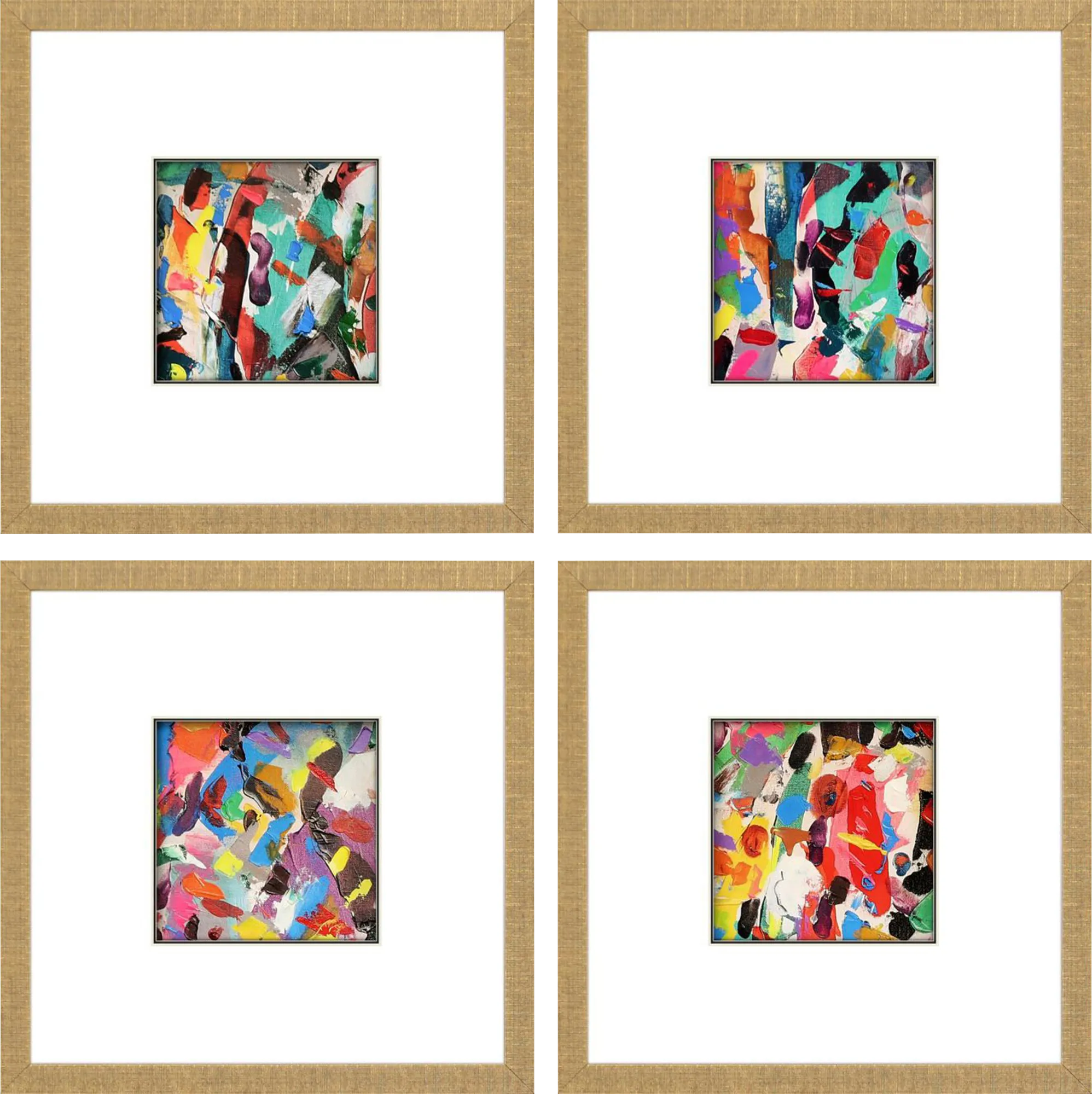Sabrya Blue Artwork, Set of 4 - Thumbnail - Image 1