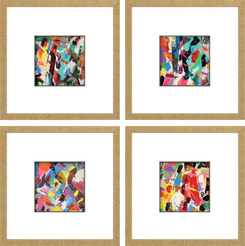 Sabrya Blue Artwork, Set of 4