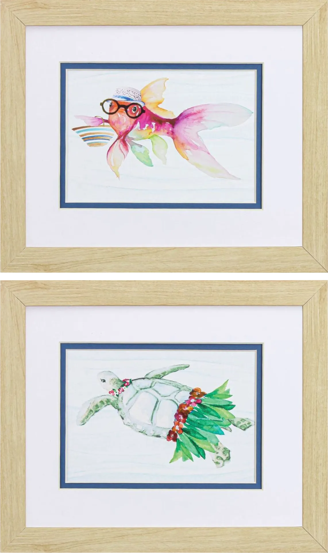 Edvin Pink Artwork, Set of 2 - Image 1