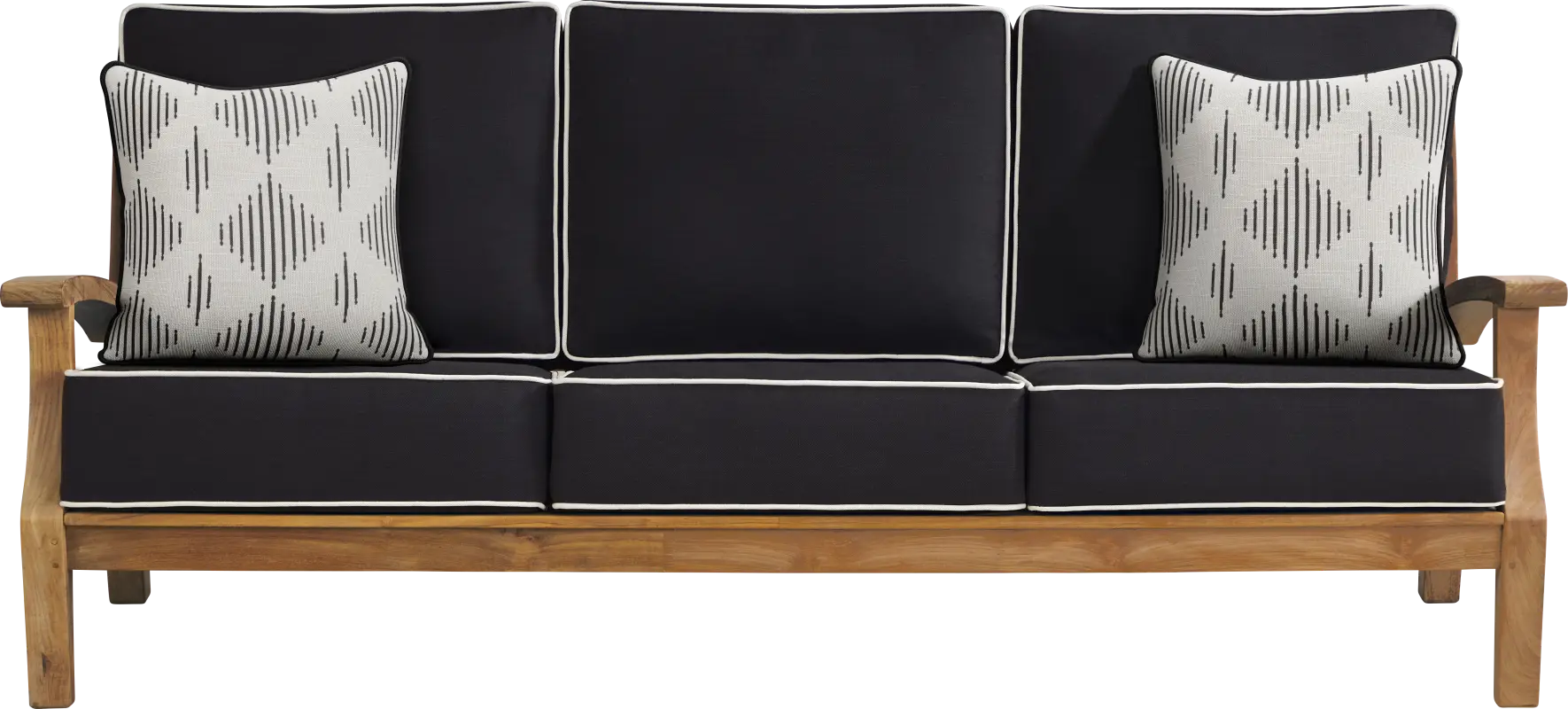 Pleasant Bay Teak Outdoor Sofa with Charcoal Cushions