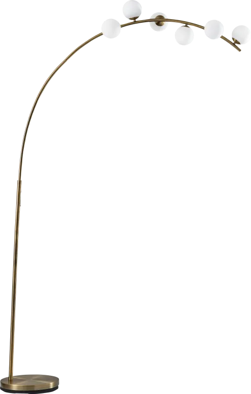 Arden Sea Brass Arc Floor Lamp