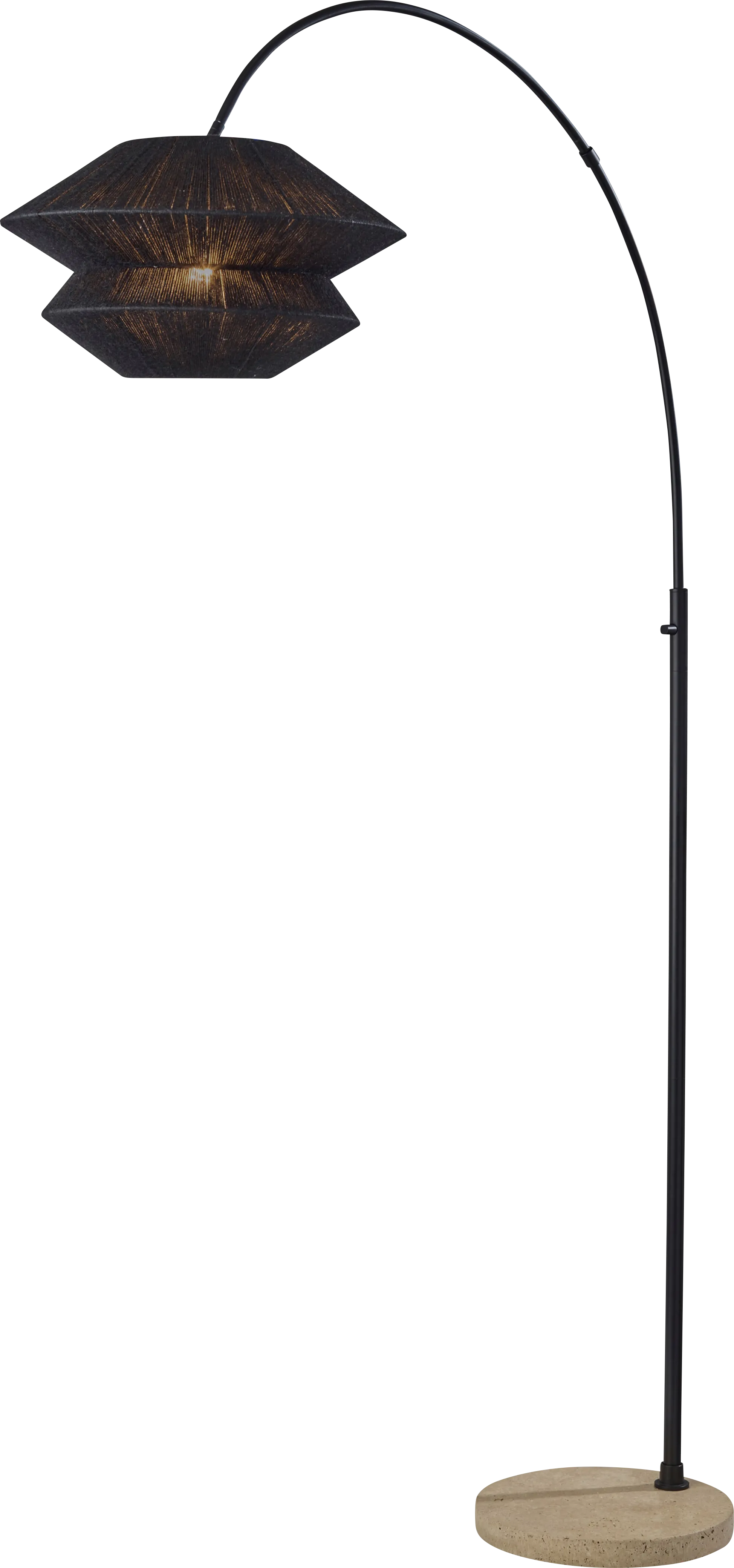 Traverse Drive Black Arc Floor Lamp - Thumbnail - Image 1