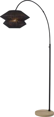 Traverse Drive Black Arc Floor Lamp