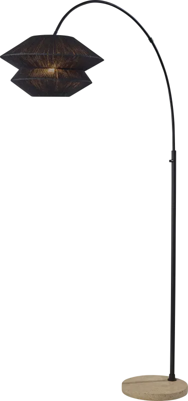 Traverse Drive Black Arc Floor Lamp