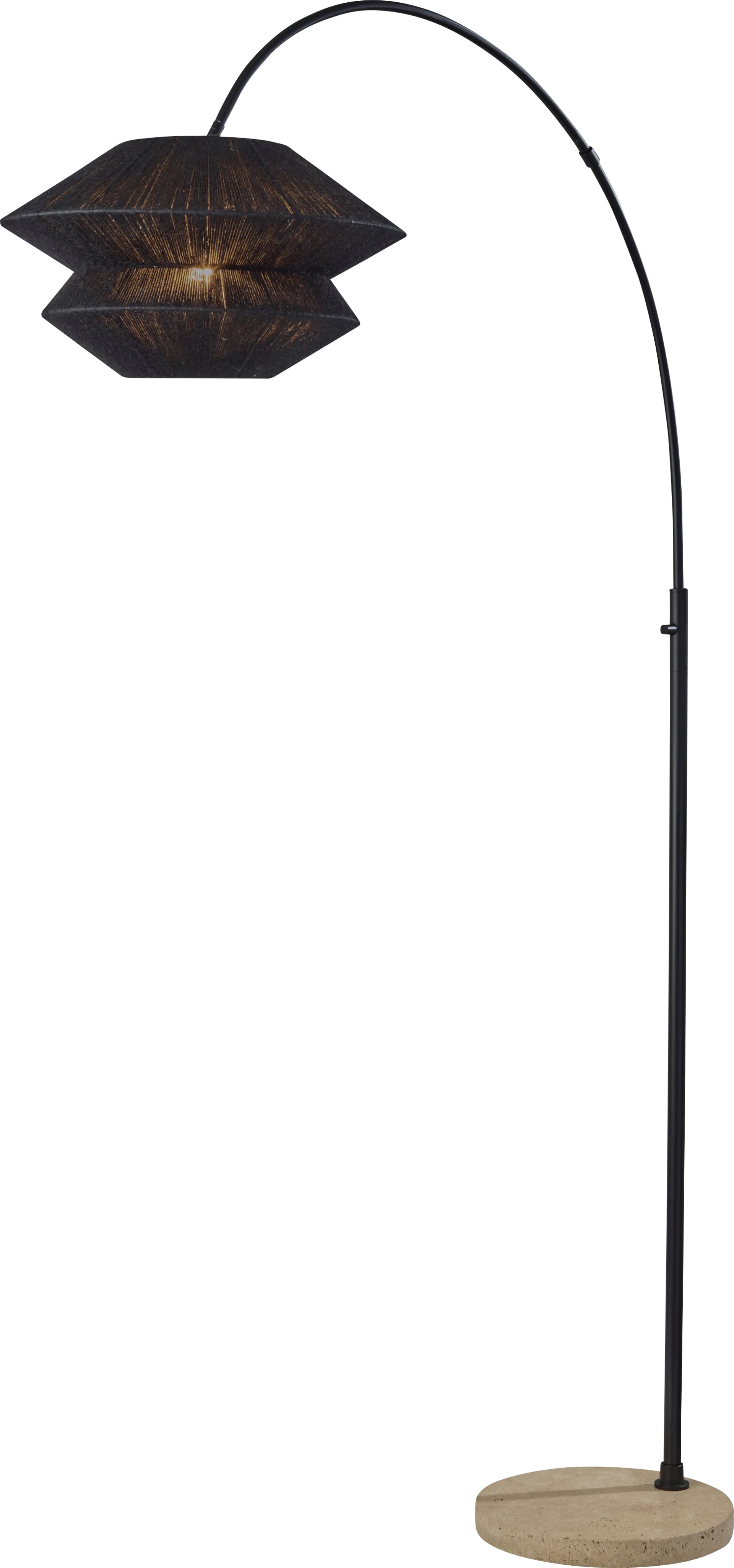 Traverse Drive Black Arc Floor Lamp - Image 1