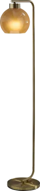 Clarion Hollow Brass Floor Lamp