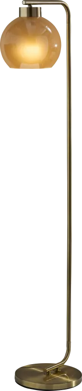 Clarion Hollow Brass Floor Lamp