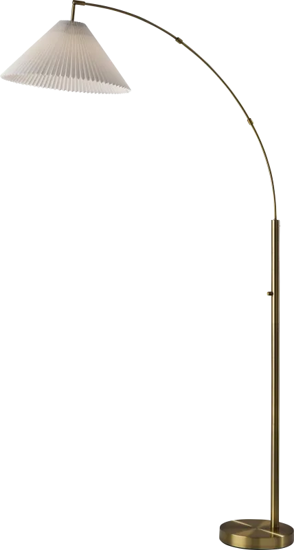 Mcclellan Vista Brass Arc Floor Lamp
