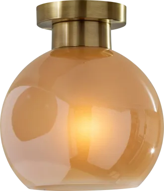 Clarion Hollow Brass Flush Mount