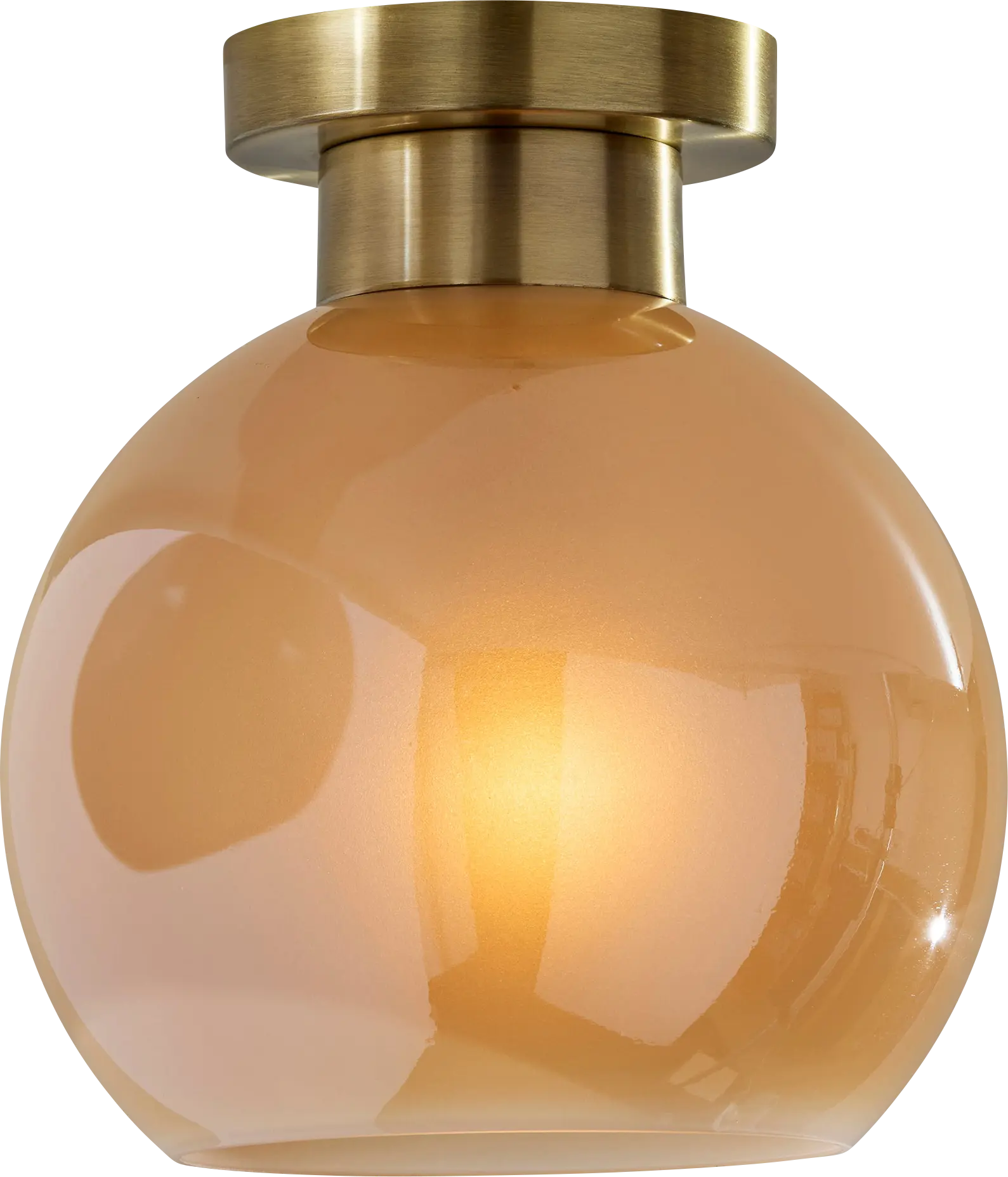 Clarion Hollow Brass Flush Mount