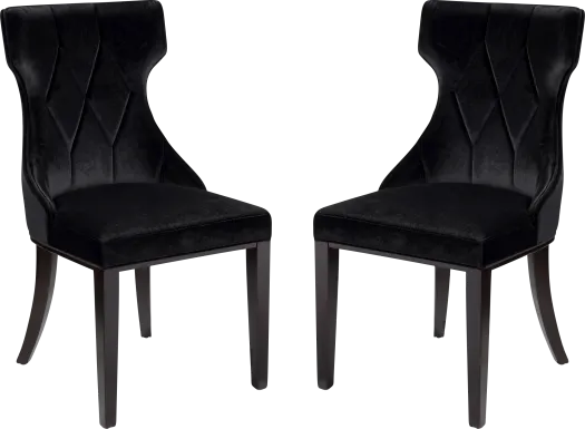 Worlddale Black Side Chair, Set of 2