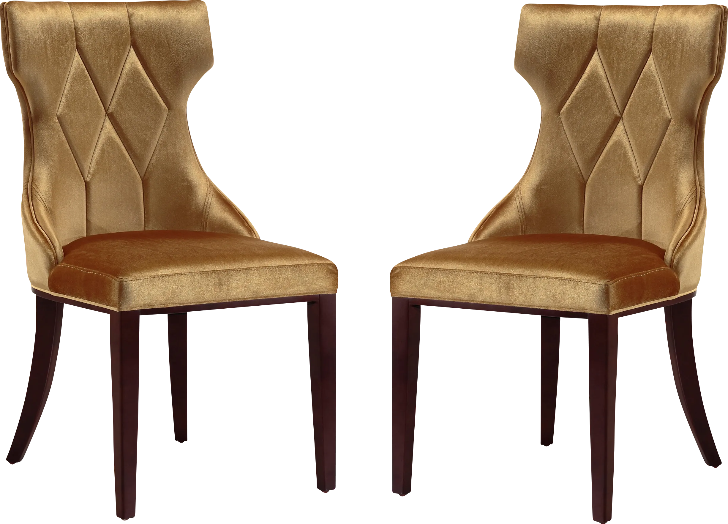 Worlddale Gold Side Chair, Set of 2 - Thumbnail - Image 1