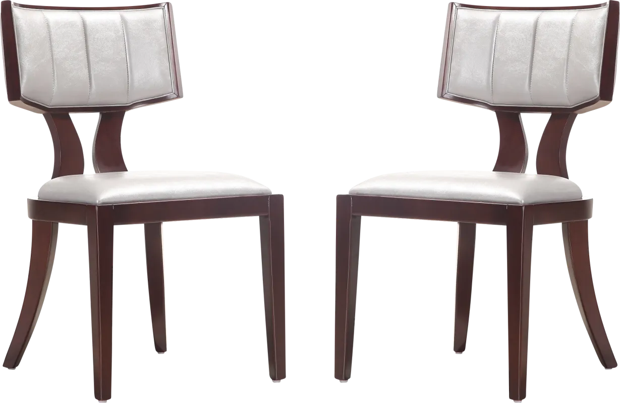 Bullnite Silver Side Chair, Set of 2
