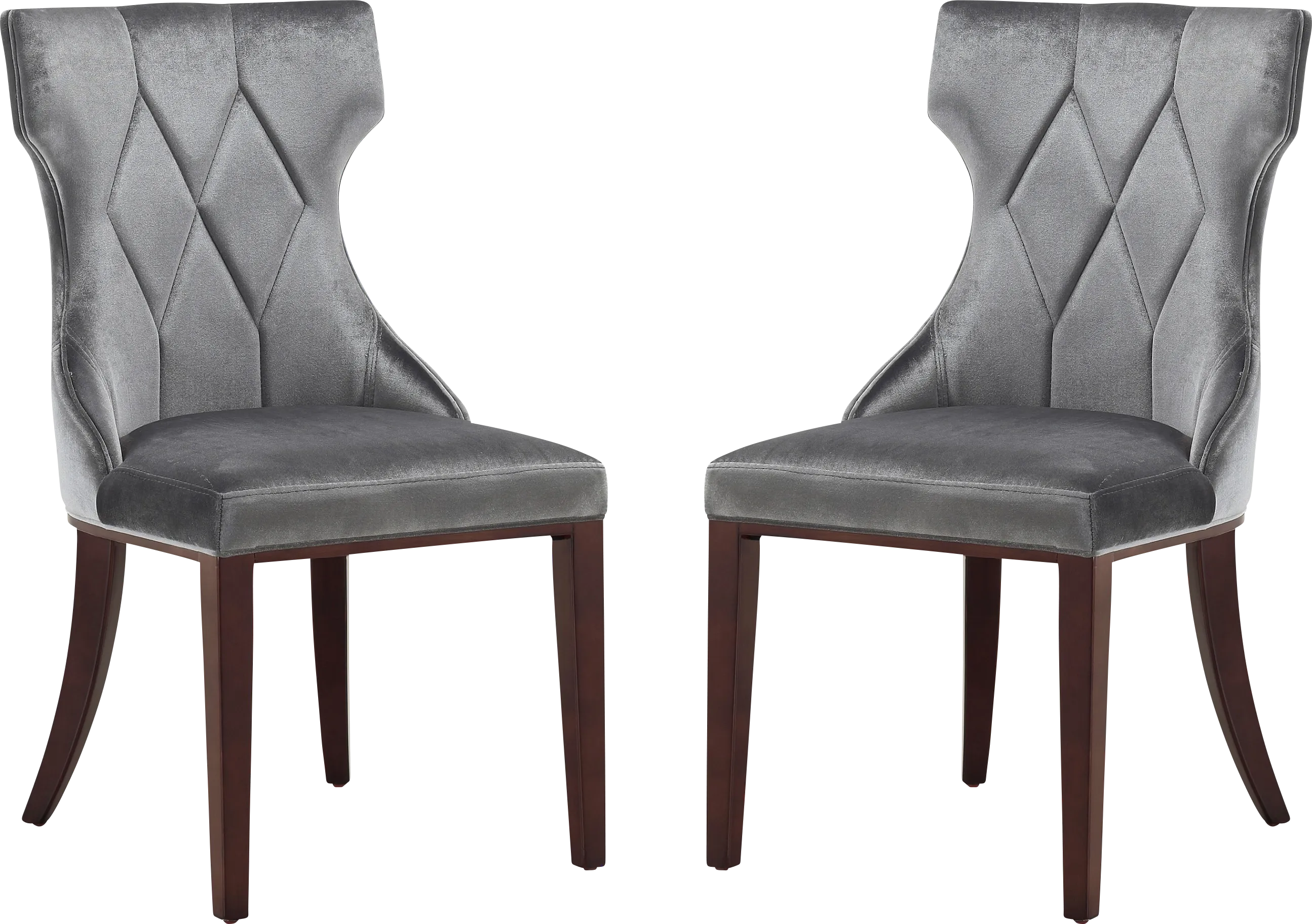 Worlddale Dark Gray Side Chair, Set of 2 - Thumbnail - Image 1