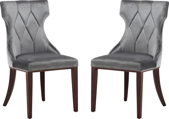 Worlddale Dark Gray Side Chair, Set of 2