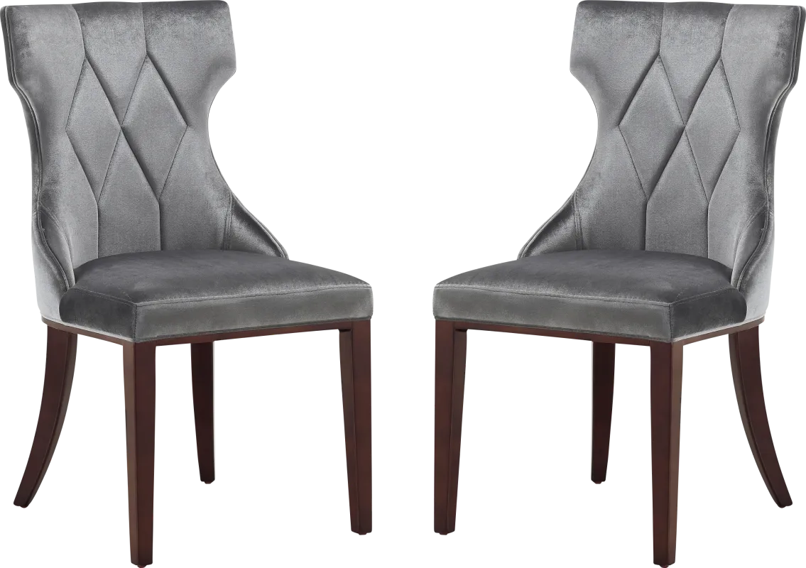 Worlddale Dark Gray Side Chair, Set of 2