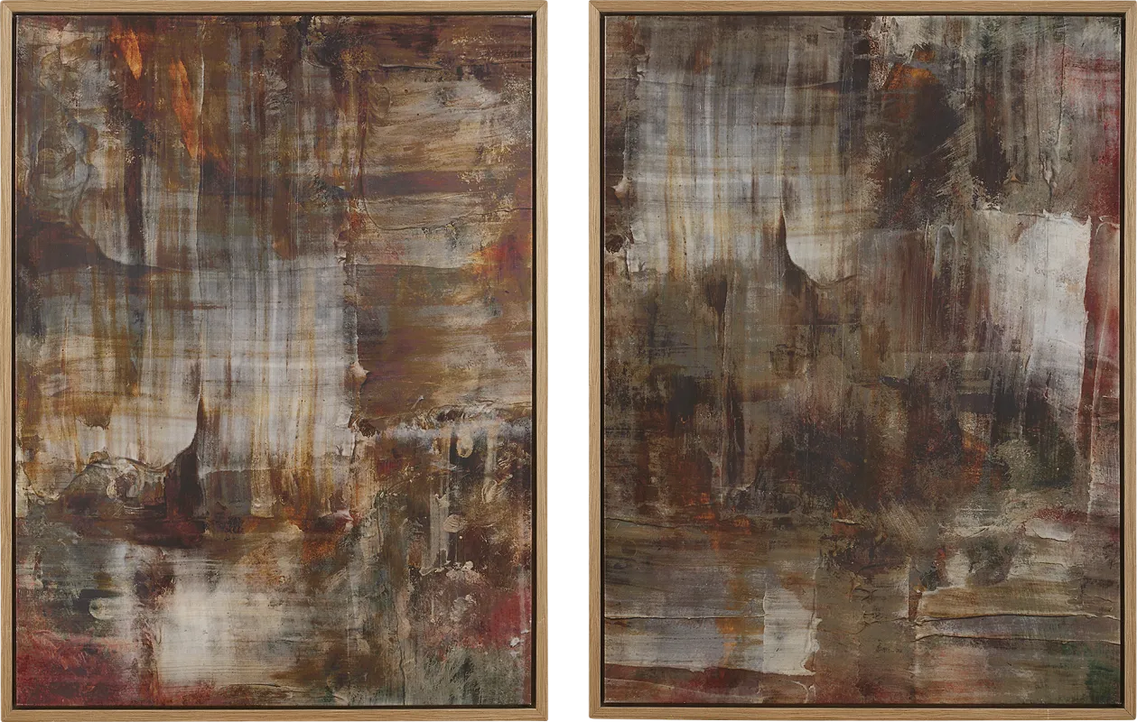 Lokil Brown Artwork, Set of 2