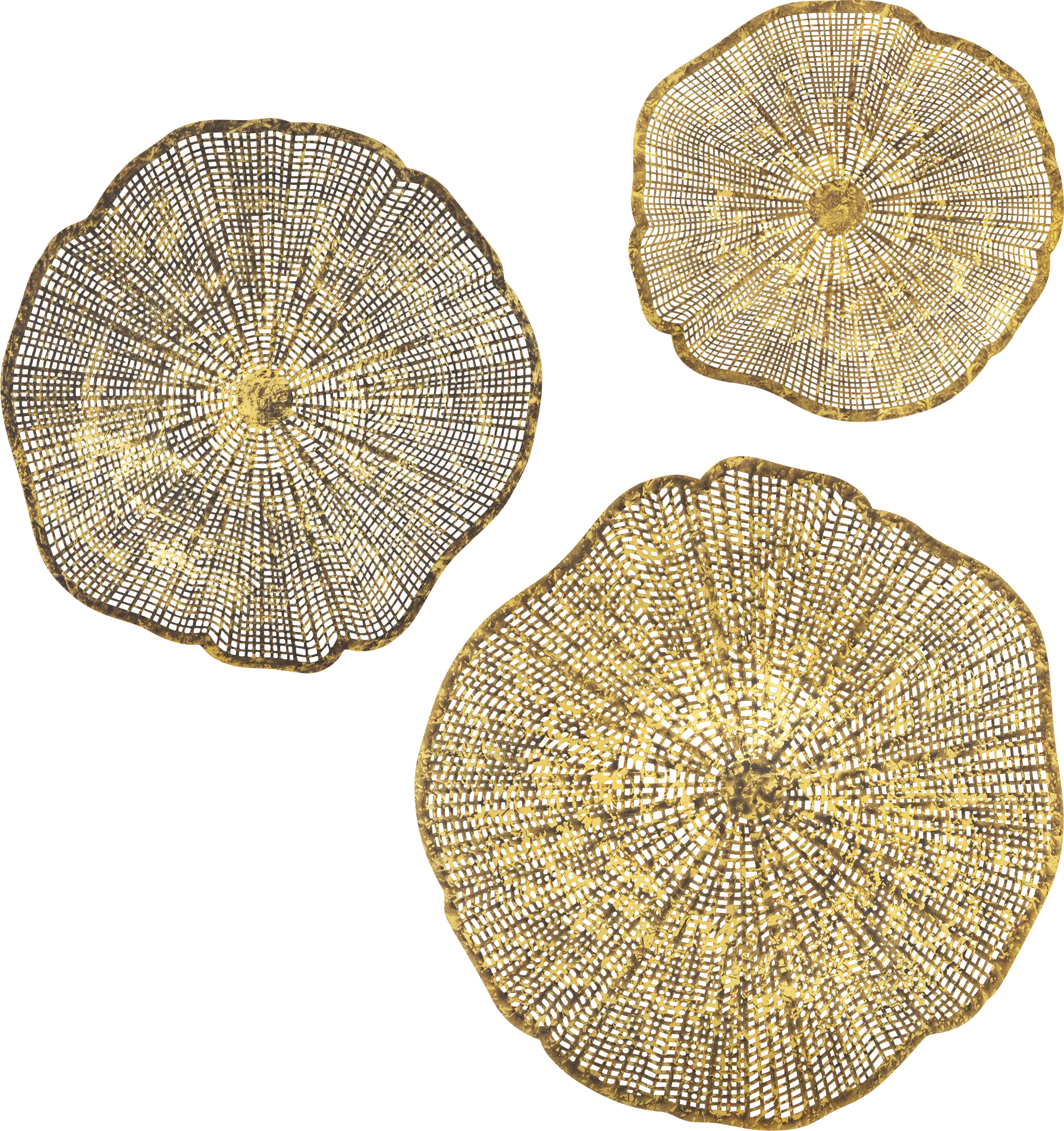 Aiydin Gold Wall Decor, Set of 3 - Thumbnail - Image 1