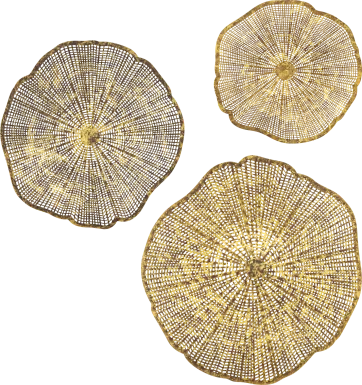 Aiydin Gold Wall Decor, Set of 3