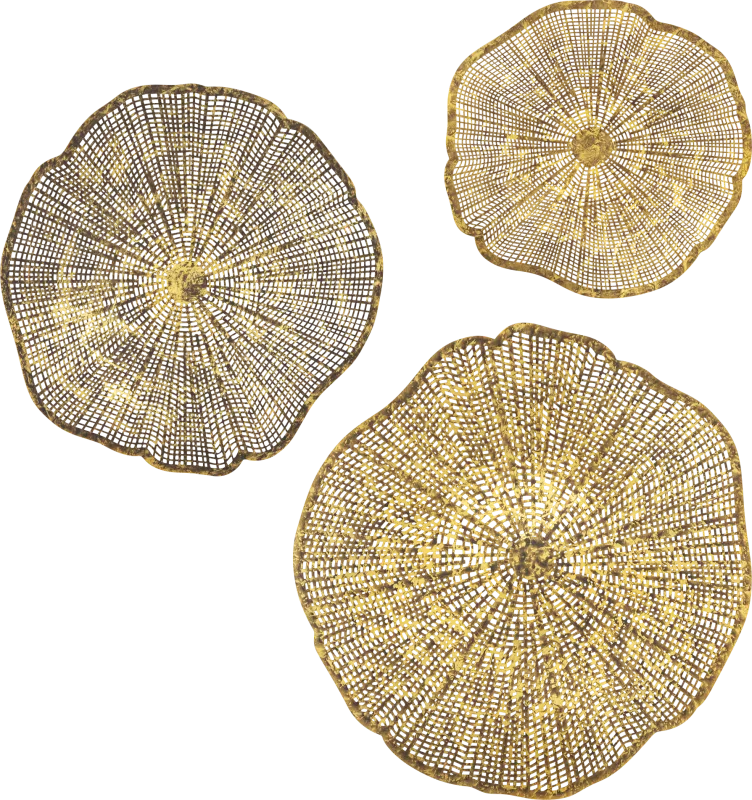 Aiydin Gold Wall Decor, Set of 3