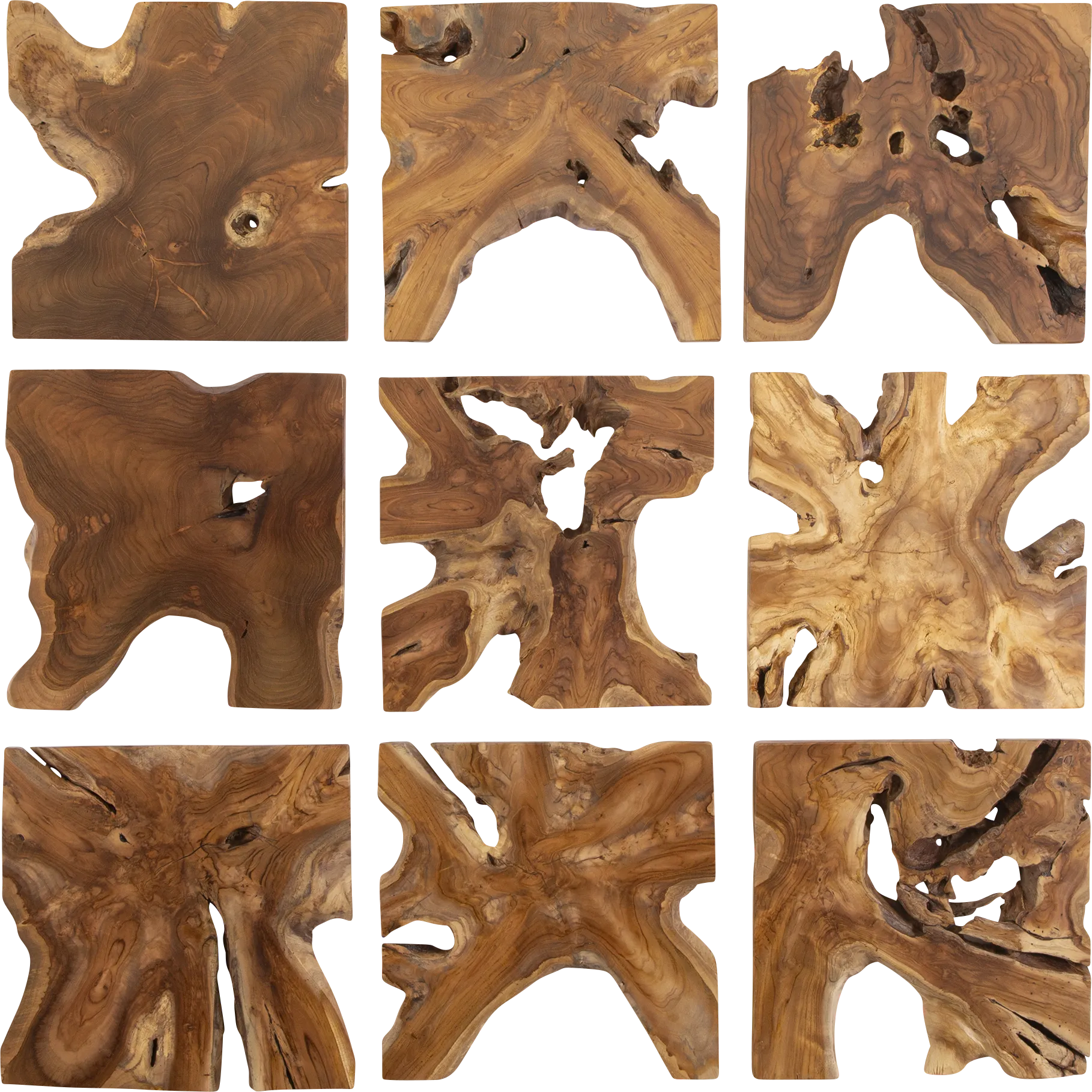 Erris Brown Wall Decor, Set of 9 - Image 1
