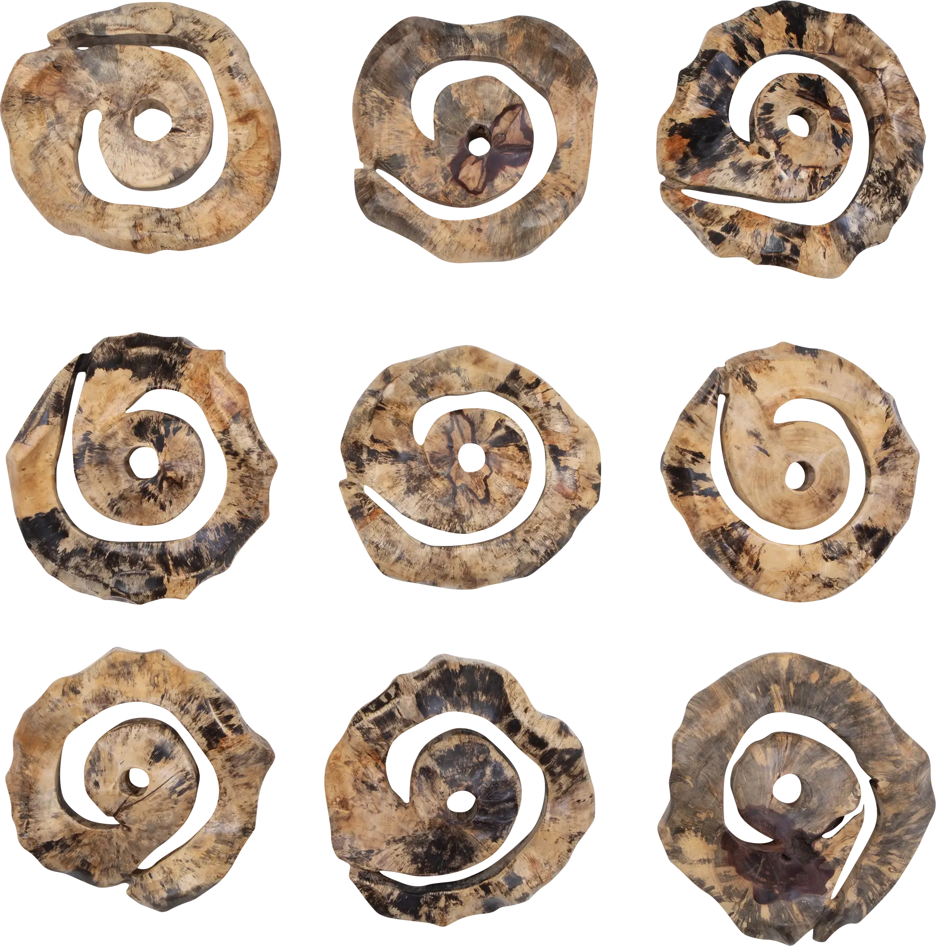 Ceska Brown Wall Decor, Set of 9