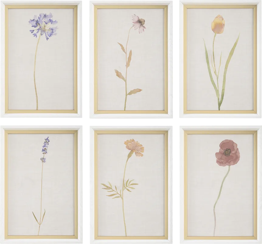 Deffi White Artwork, Set of 6