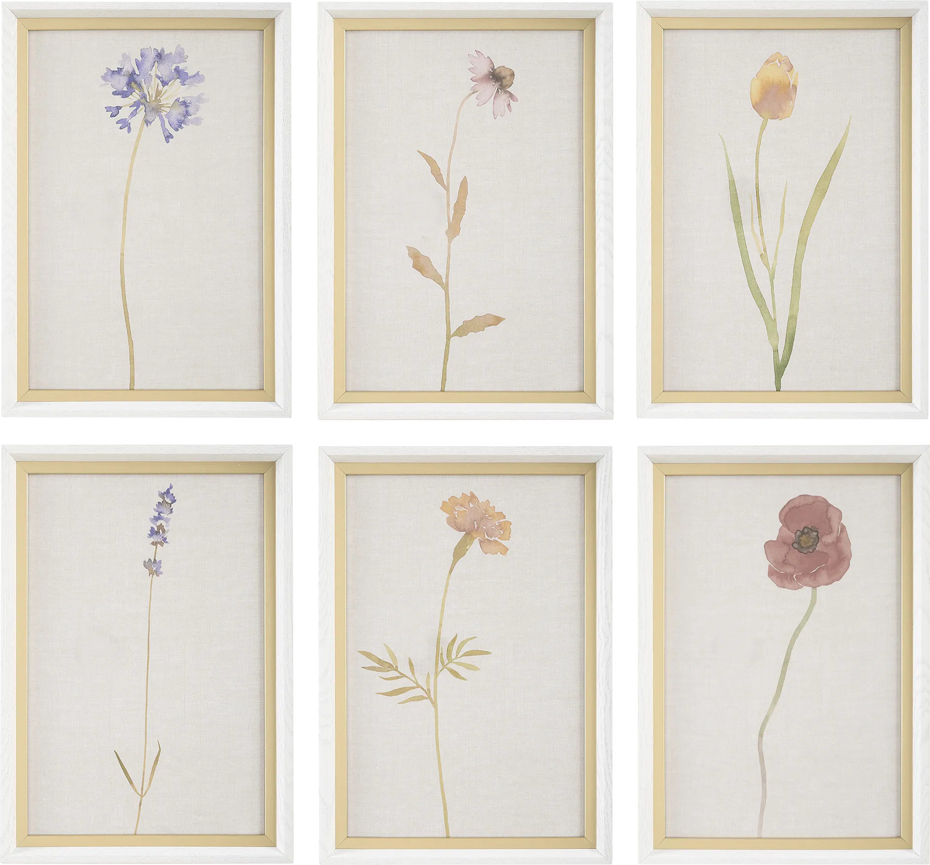 Deffi White Artwork, Set of 6 - Image 1