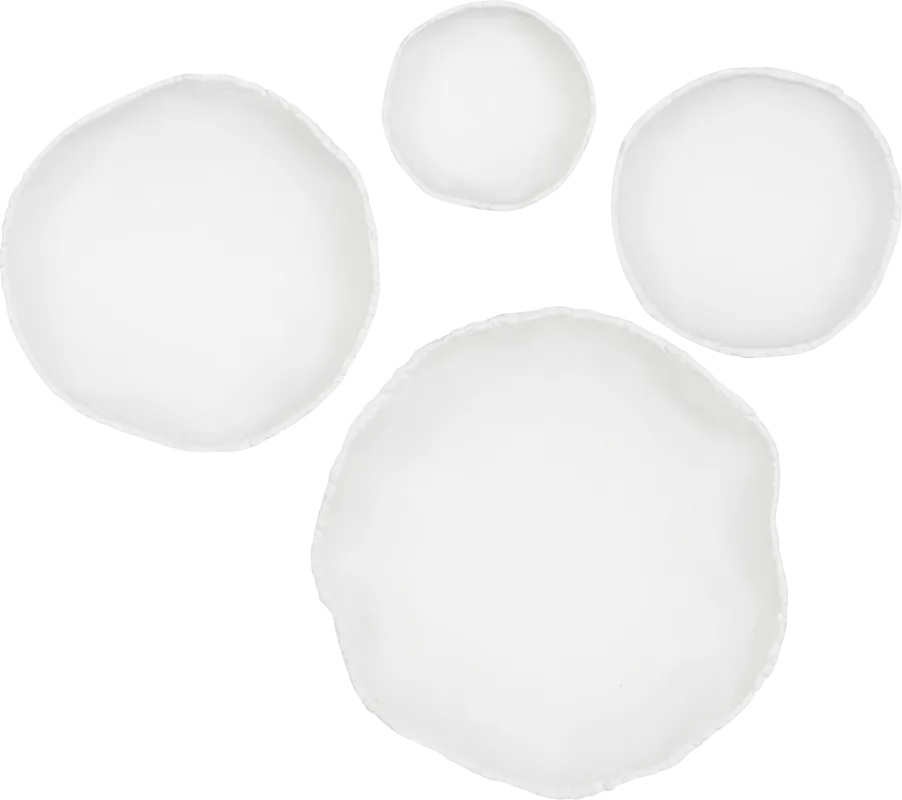 Encas White Wall Decor, Set of 3