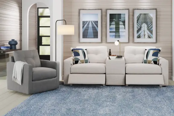 Off-White 3 Pc Power Reclining ModularOne