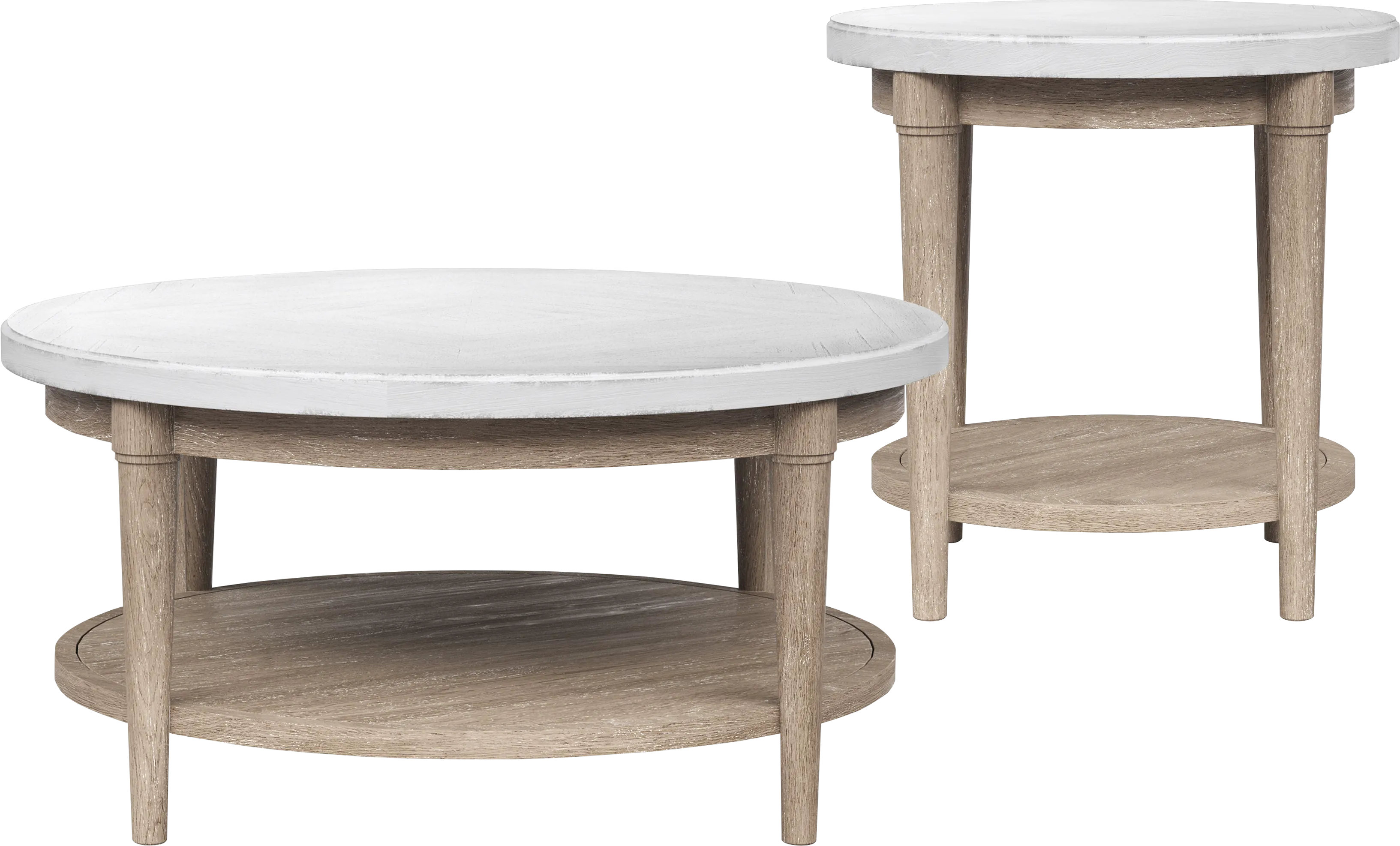 Oakwood Terrace Sand 2 Pc Round Table Set - Thumbnail - Image 1