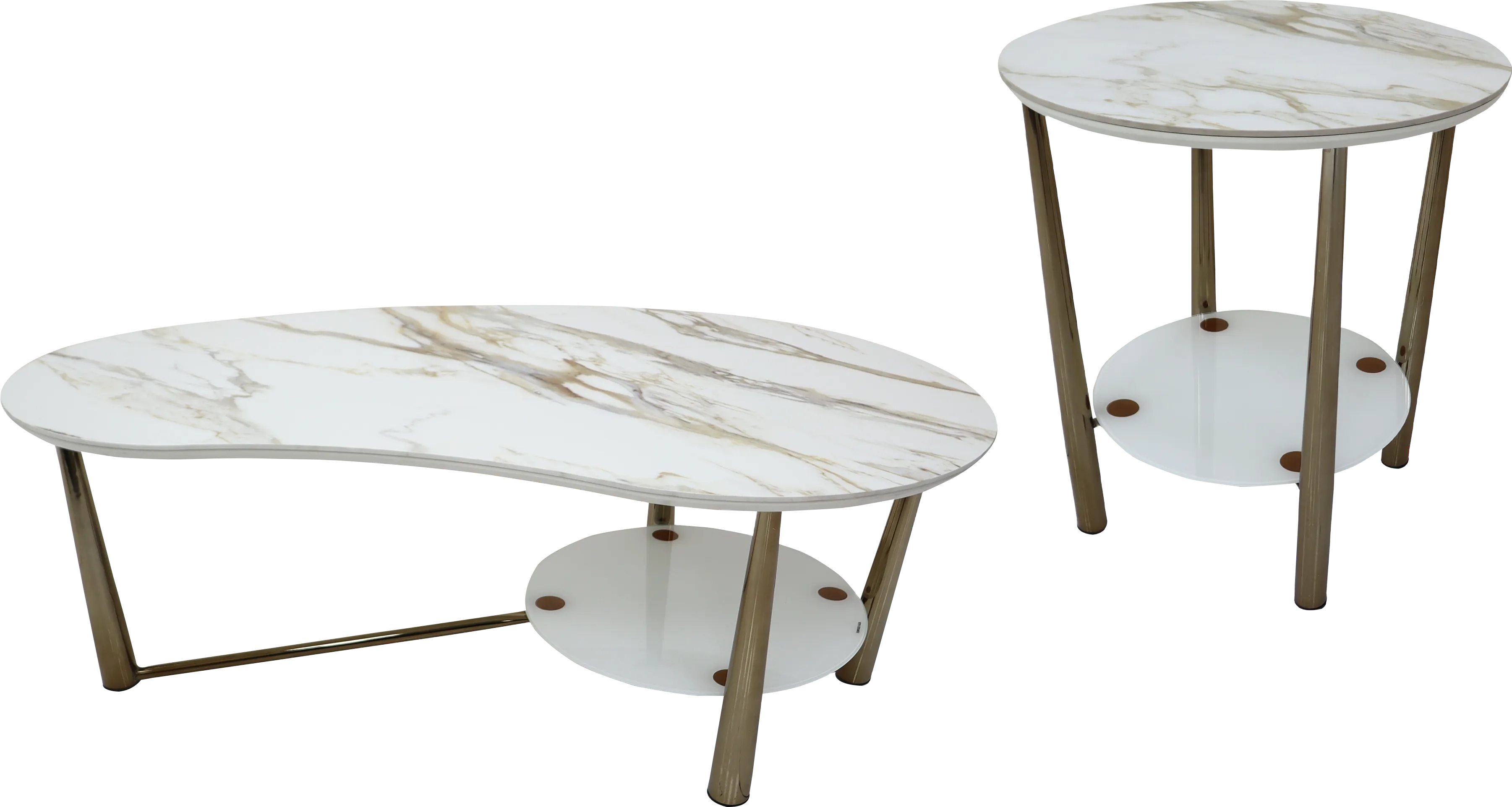 Renata Champagne 2 Pc Table Set - Thumbnail - Image 1