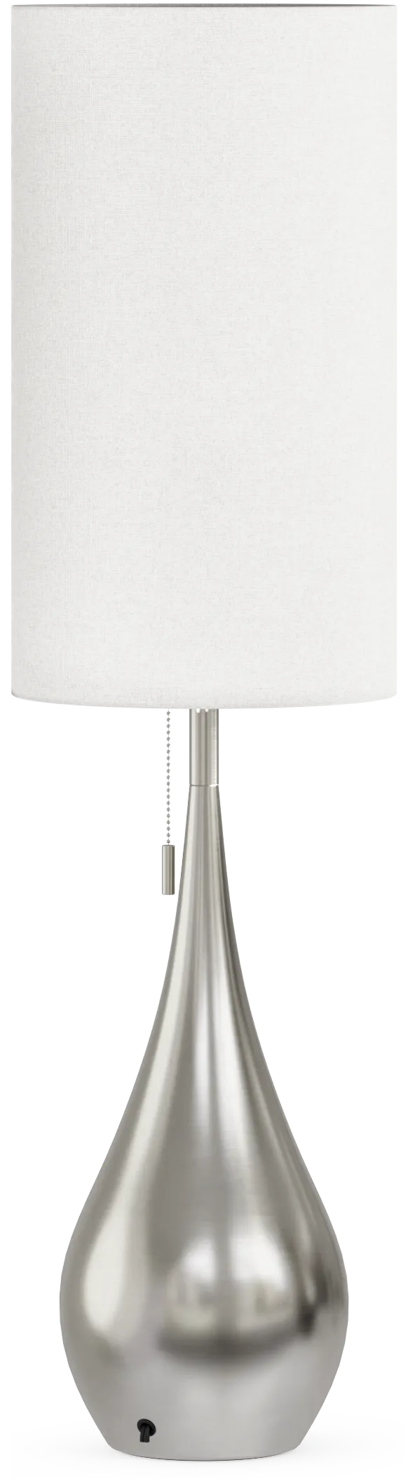 silver table lamp
