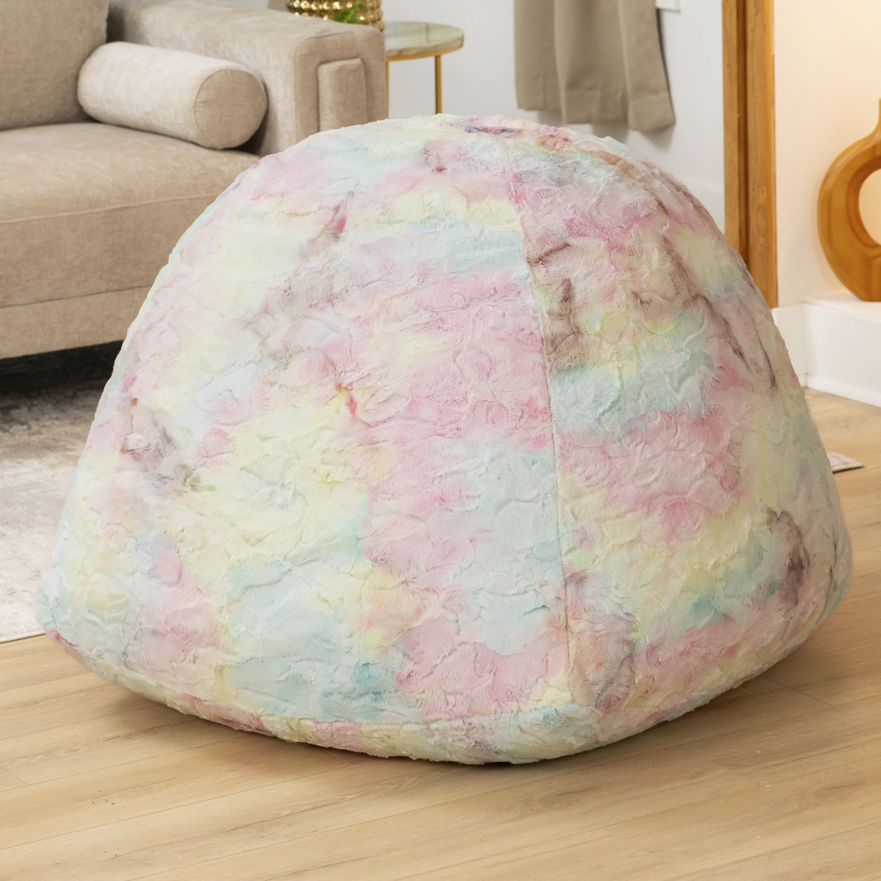 Kids Gumdrop Rainbow Foam Beanbag Chair - Thumbnail - Image 2