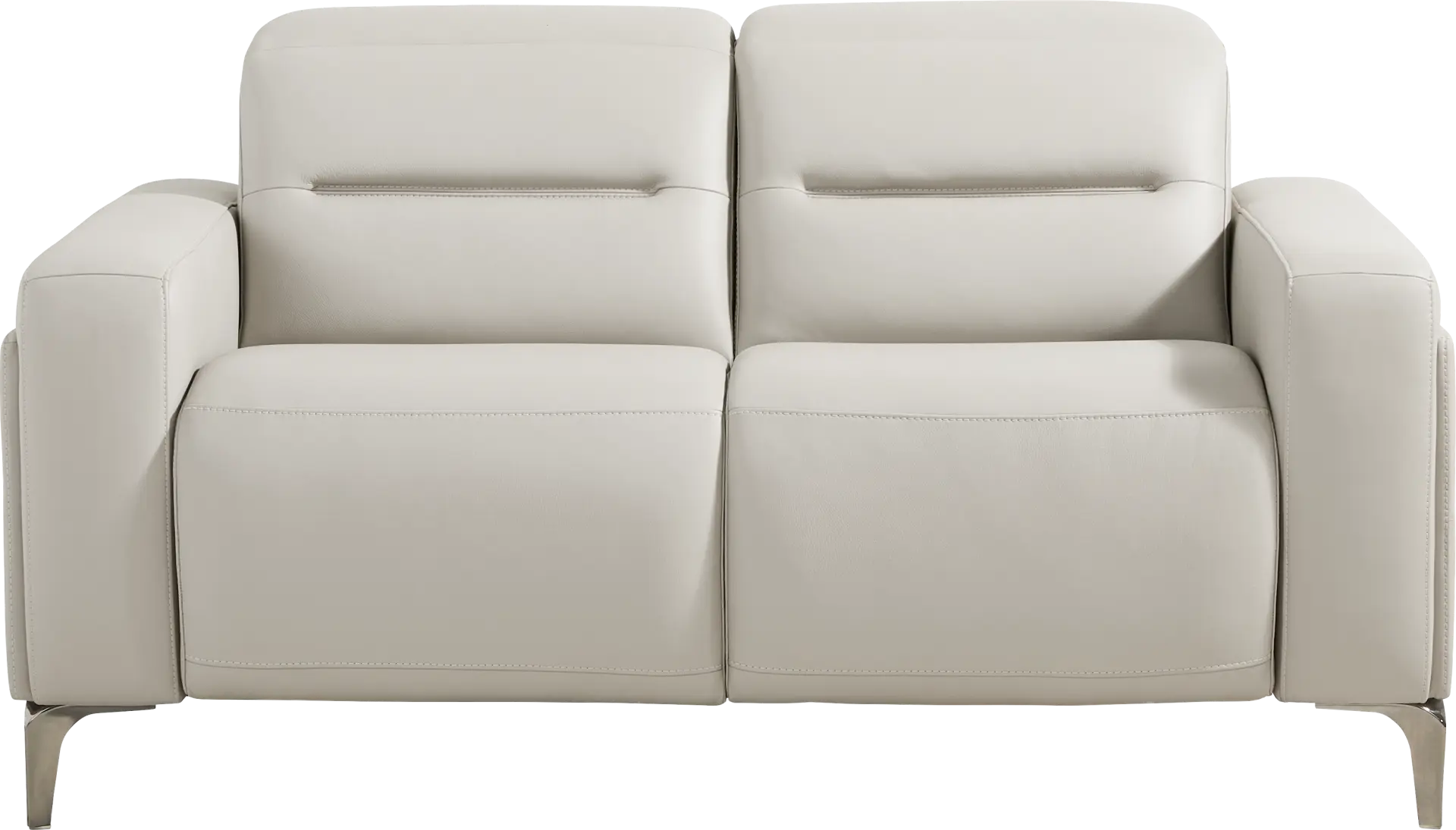 Amalfi Gray Leather Loveseat