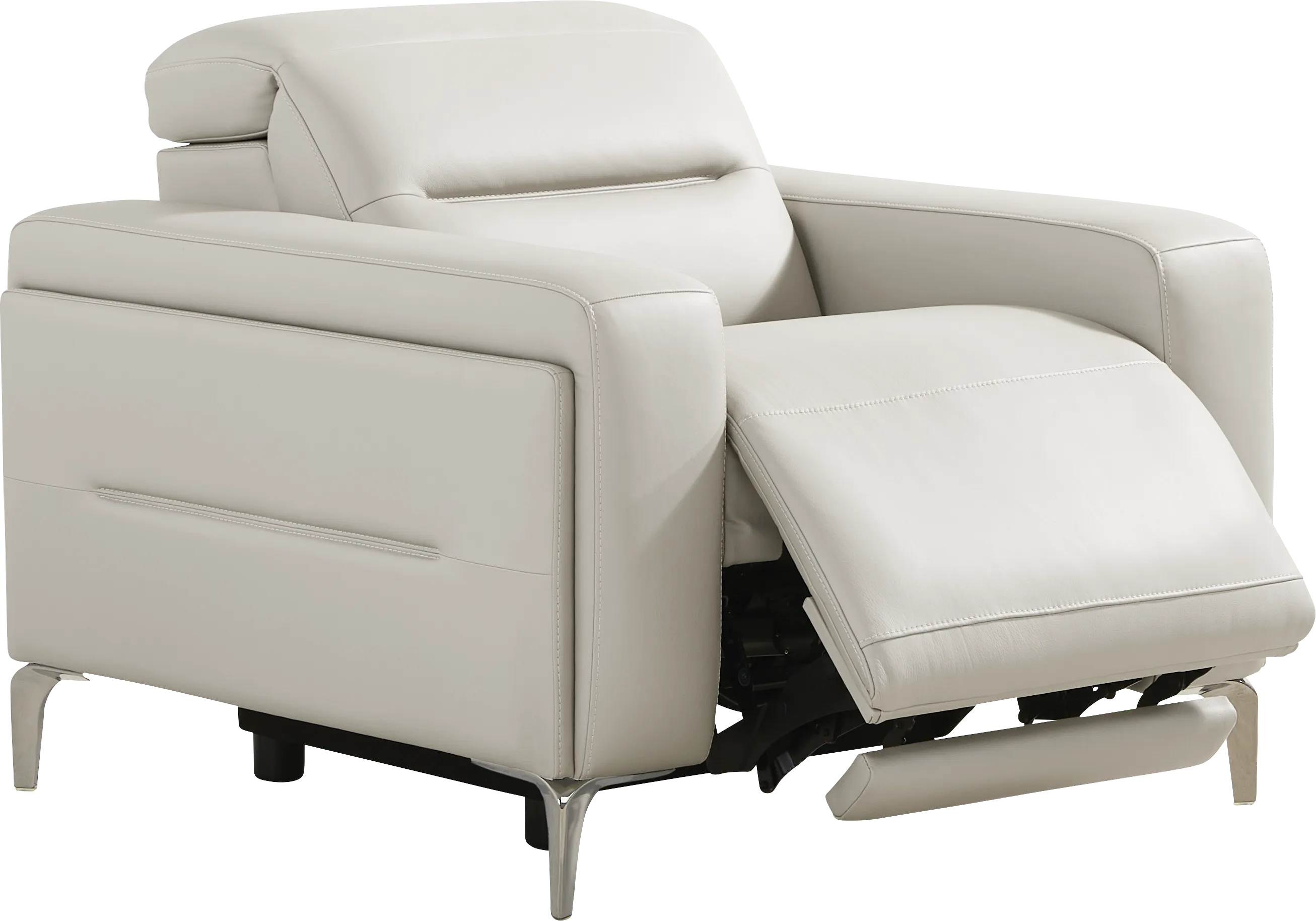 Amalfi Gray Leather 9 Pc Dual Power Reclining Living Room - Thumbnail - Image 14